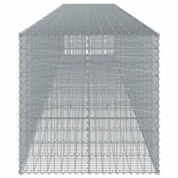 vidaXL Gabione mit Deckel 850x100x100 cm Verzinktes Eisen