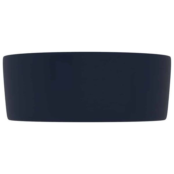 vidaXL Luxuri&ouml;ses Waschbecken Rund Matt Dunkelblau 40x15 cm Keramik