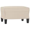 vidaXL 3-Sitzer-Sofa mit Hocker Creme 180 cm Mikrofasergewebe
