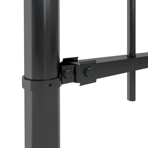 vidaXL Gartenzaun mit Speerspitze Stahl 1603,5 x 80 cm Schwarz