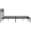vidaXL Bettgestell mit Kopfteil Metall Schwarz 135x190 cm