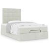 vidaXL Ottoman-Bett mit Matratzen Hellgrau 120x200 cm Samt