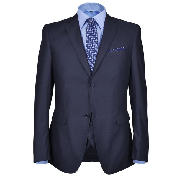 Dreiteiliger Herren-Business-Anzug Gr&ouml;&szlig;e 54 Marineblau