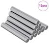 vidaXL Gewindestange 12 Stk. Silber 8 x 55 mm Stahl