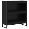 vidaXL B&uuml;cherregal Schwarz Eichen-Optik 80 x 30 x 86,5 cm