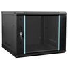 vidaXL Netzwerkschrank mit Speicher Schwarz 60 x 60 x 50 cm Stahl
