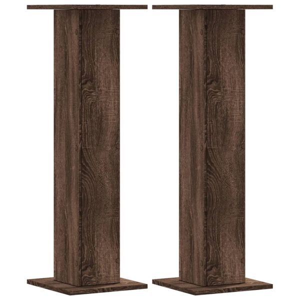 vidaXL Lautsprecherst&auml;nder 2 Stk. Braun Eichen-Optik 30x30x95 cm