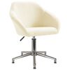 vidaXL Esszimmerst&uuml;hle 4 Stk. Drehbar Creme Stoff