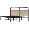 vidaXL Bettgestell ohne Matratze 135x190 cm Sonoma-Eiche Holzwerkstoff