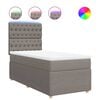 vidaXL Boxspringbett mit Matratze Taupe 80x200 cm Stoff