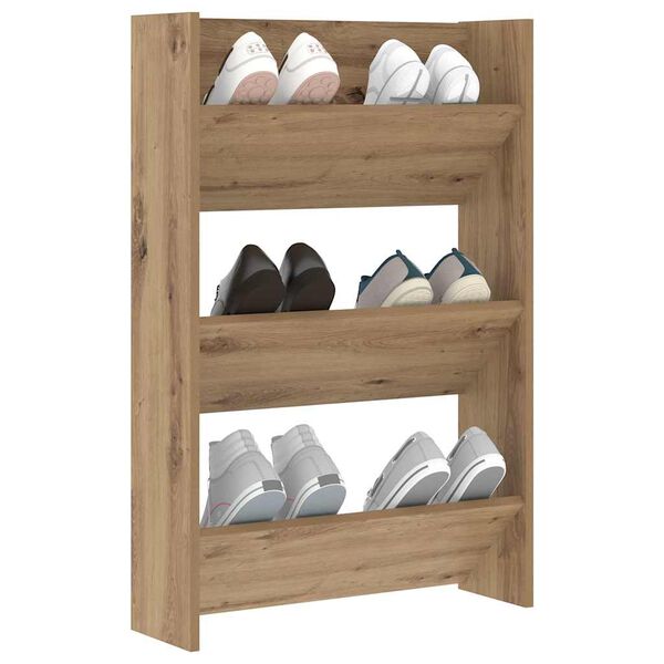 vidaXL Schuhschrank Artisan-Eiche 60 x 18 x 90 cm Holzwerkstoff