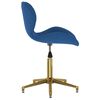 vidaXL Esszimmerst&uuml;hle 4 Stk. Drehbar Blau Samt