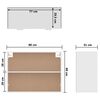 vidaXL H&auml;ngeschrank Lyon Hochglanz-Wei&szlig; 80x31x60 cm Holzwerkstoff