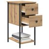 vidaXL Nachttisch 2 pcs Eiche handwerklich 32 x 42 x 70 cm