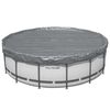 Bestway Poolabdeckung &Oslash;4,57 m Rund Polyester Grau
