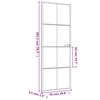 vidaXL Innent&uuml;r Schlank Schwarz 76x201,5 cm Hartglas und Aluminium