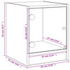 vidaXL Nachttische mit Glast&uuml;ren 2 Stk. Braun Eichen-Optik 35x37x42 cm