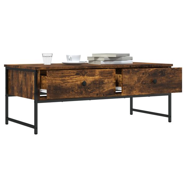 vidaXL Couchtisch R&auml;uchereiche 101x49x39,5 cm Holzwerkstoff