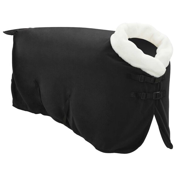 vidaXL Pferdedecke Schwarz 75 cm Polarfleece