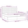 vidaXL Boxspringbett mit Matratze & LED Blau 200x200 cm Stoff