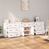 vidaXL Sideboards 3 Stk. Wei&szlig; Holzwerkstoff