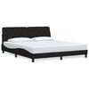 vidaXL Bettgestell ohne Matratze Schwarz 180x200 cm Stoff