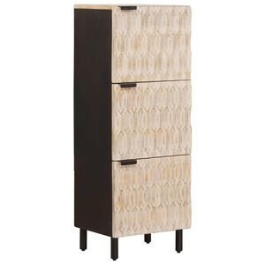 vidaXL Highboard Wei&szlig;e gewaschene Oberfl&auml;che 40 x 33 x 110 cm