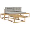 vidaXL Outdoor-Sofagarnitur 3 stk. 2-Sitzer Polyester Wei&szlig;