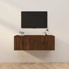 vidaXL TV-Wandschränke 2 Stk. Braun Eichen-Optik 57x34,5x40 cm