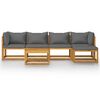 vidaXL 7-tlg. Garten-Lounge-Set mit Auflage Massivholz Akazie