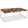 vidaXL Couchtisch Teak Harz 110x60x40 cm