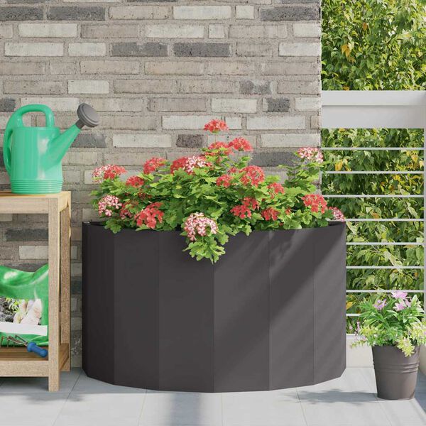 vidaXL Pflanzk&uuml;bel Schwarz 90 x 45 x 50 cm Stahl