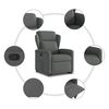 vidaXL Relaxsessel mit Aufstehhilfe Dunkelgrau Stoff