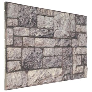 vidaXL Wandpaneele 10 pcs Grau und Wei&szlig; 100 x 50 cm EPS-Schaum