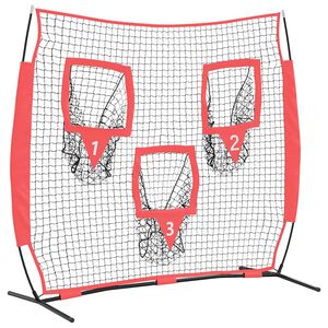 vidaXL Baseball-&Uuml;bungsnetz Schwarz 214,5 x 89,5 x 181 cm Polyester