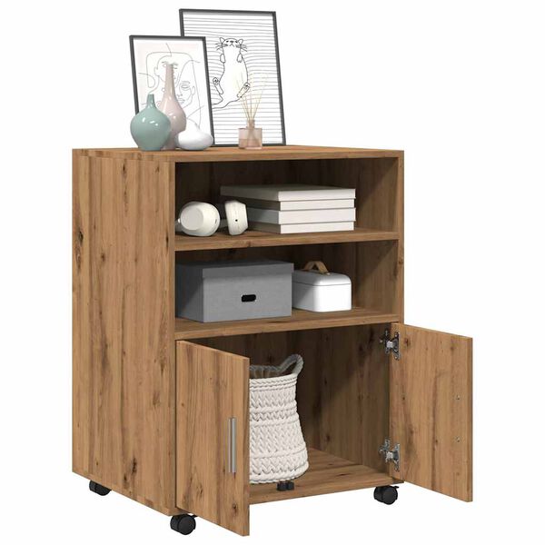 vidaXL Rollschrank Artisan-Eiche 60x48x81 cm Holzwerkstoff