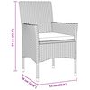 vidaXL Garten Essgruppe mit Kissen 5 pcs Braun Poly-Rattan