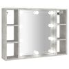 Spiegelkast met LED-verlichting 76x15x55 cm sonoma eikenkleurig