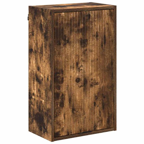 vidaXL Badezimmerschrank mit T&uuml;r Ger&auml;ucherte Eiche 39 x 23,5 x 65 cm