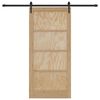 vidaXL Schiebet&uuml;r ORKDAL Braun 93 x 202 cm Massives Kiefernholz