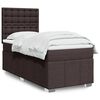 vidaXL Boxspringbett mit Matratze Dunkelbraun 90x200 cm Stoff