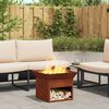 vidaXL Feuerstelle Rostig 50 x 50 x 40 cm Wetterfeststahl