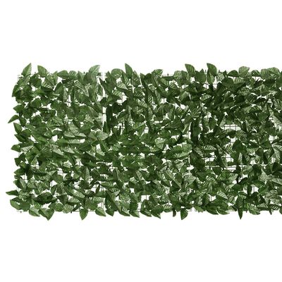 vidaXL Balkon-Sichtschutz mit Dunkelgrünen Blättern 500x75 cm