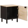 vidaXL Nachttisch 2 pcs Wei&szlig; 40 x 33 x 46 cm Massivholz Mango