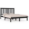 vidaXL Massivholzbett Schwarz Kiefer 120x190 cm
