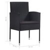 vidaXL 5-tlg. Garten-Essgruppe Poly Rattan Schwarz