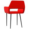 vidaXL Esszimmerst&uuml;hle 2 Stk. Rot Kunstleder