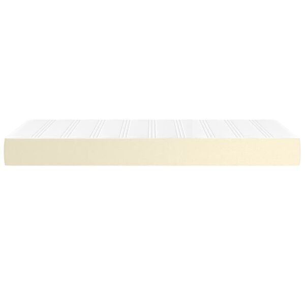vidaXL Taschenfederkernmatratze Mittel Creme 80x200x20 cm Kunstleder