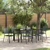 vidaXL Garten Essgruppe 7 pcs Anthrazit Pulverbeschichteter Stahl