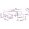 vidaXL Sofa Set mit Kissen Uni 6 pcs Creme Massivholz Akazie